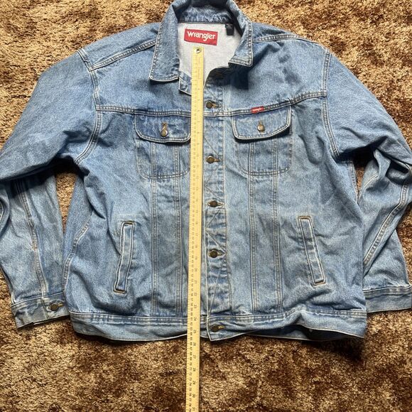 Wrangler Jacket Mens 2XL Denim Rugged Wear Trucker Western Cowboy Y2K - Picture 6 of 7